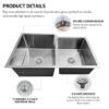 undermount double sink stainless steel