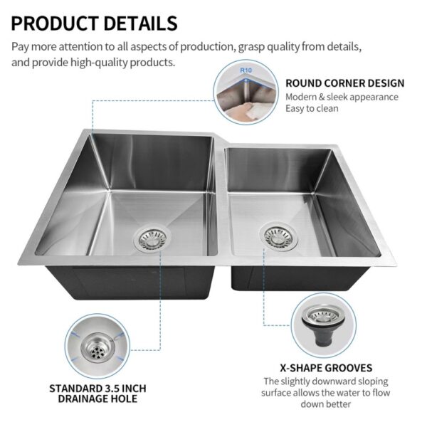 undermount double sink stainless steel