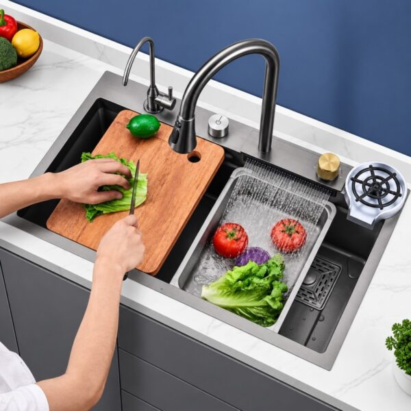 Black Nano Stainless Steel Kitchen Sink
